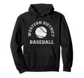 Western District Baseball Distressed Hoodie - Custom Art Print Men Women - T-Shirt, Sweatshirt, Hoodie
