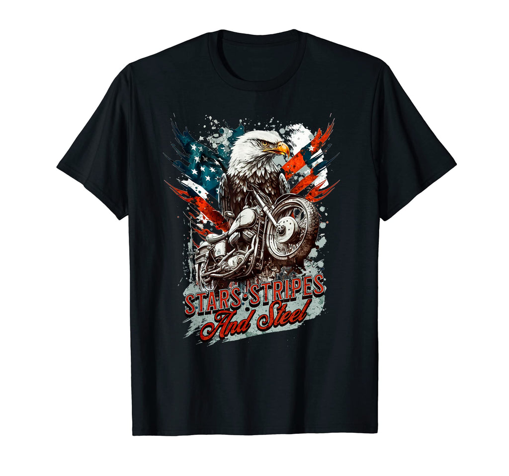 Patriotic Old Biker American Us Flag T-Shirt - Trendy Graphic Men Women - T-Shirt, Sweatshirt, Hoodie