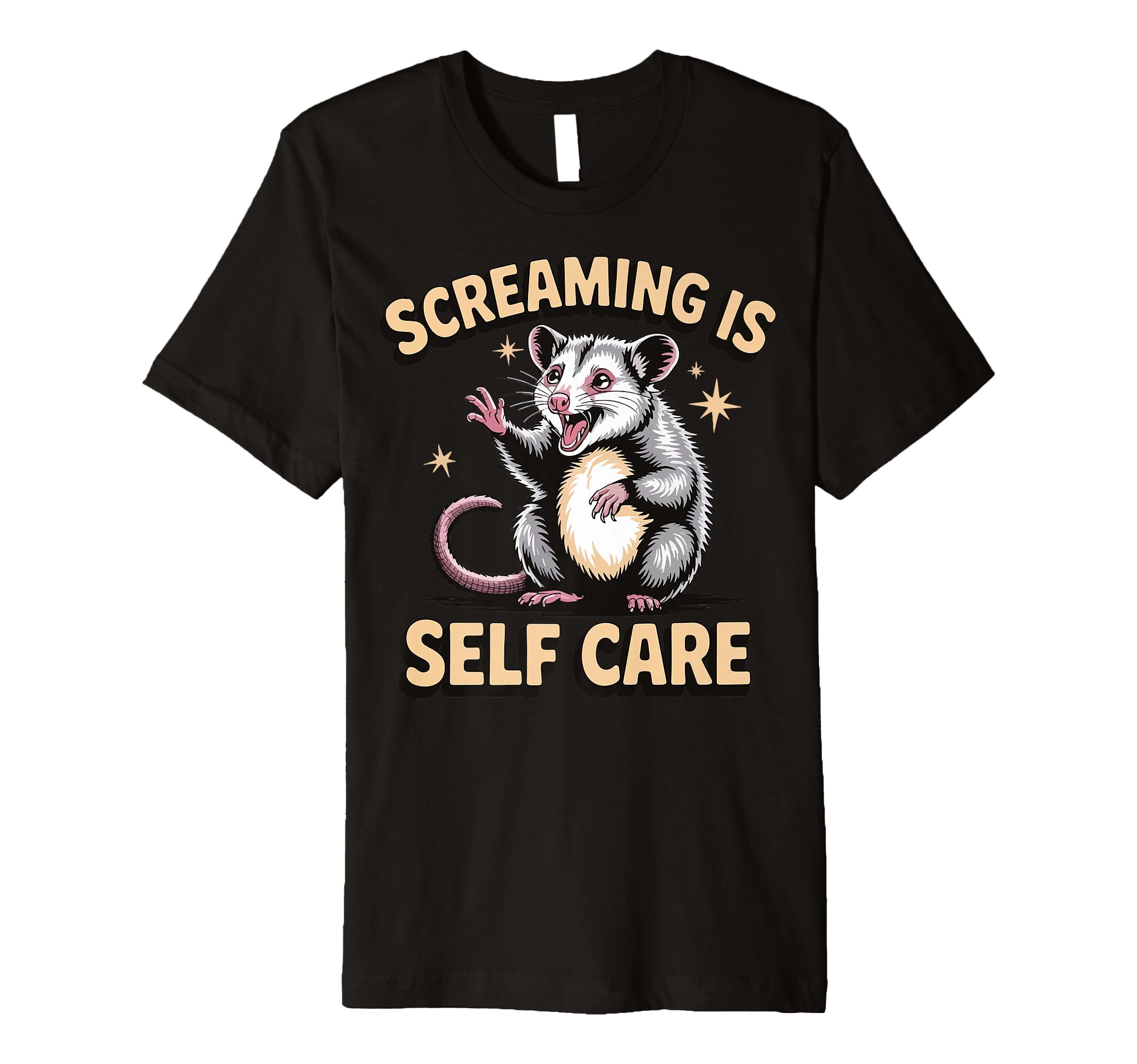 Opossum Therapeutic Screaming Stress Sweatshirt - Unique Graphic Men Women - T-Shirt, Sweatshirt, Hoodie