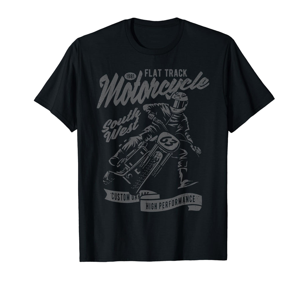 Flat Track Motorcycle Race T-Shirt - Casual Everyday Wear Unisex - T-Shirt, Sweatshirt, Hoodie