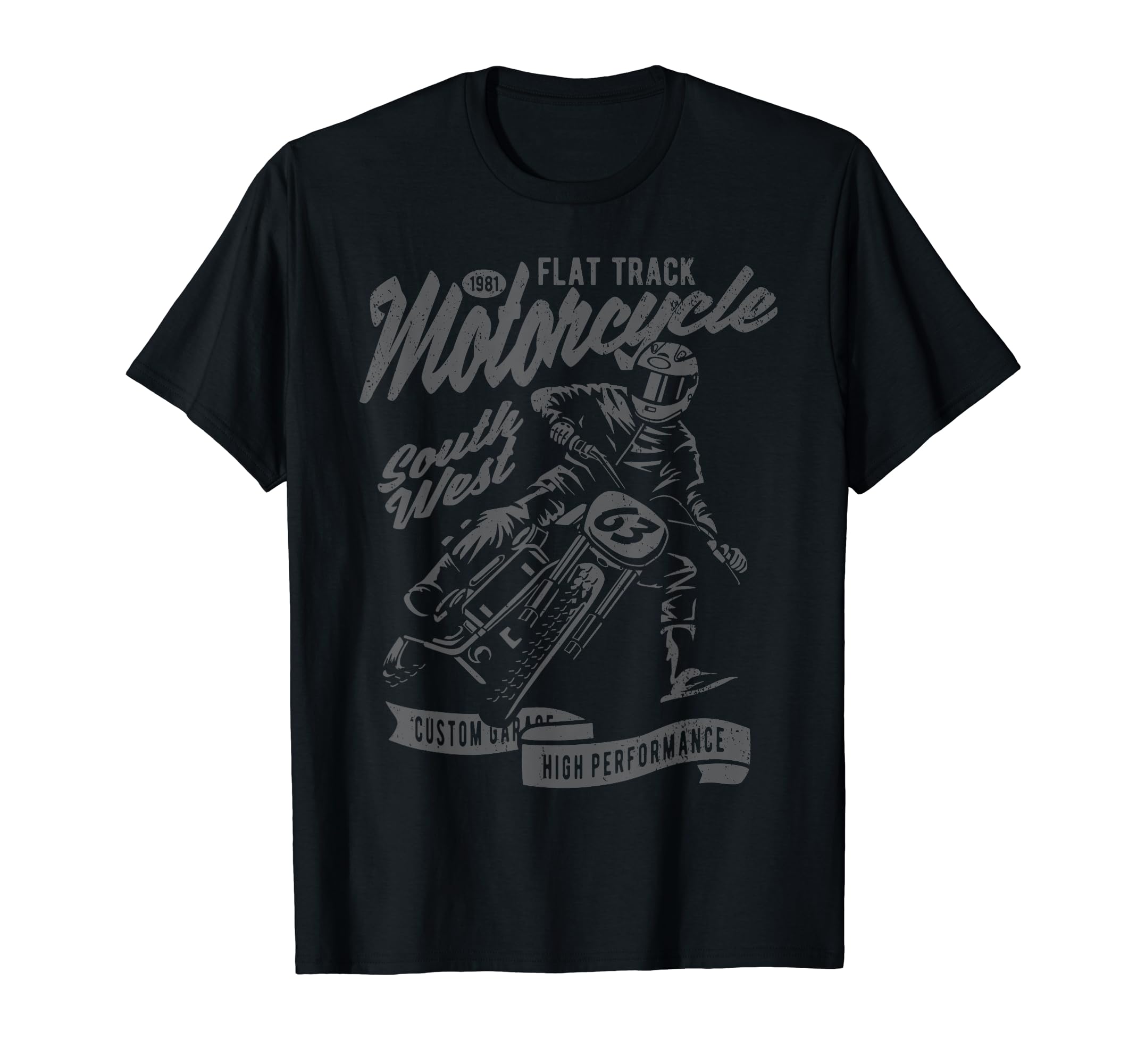 Flat Track Motorcycle Race T-Shirt - Casual Everyday Wear Unisex - T-Shirt, Sweatshirt, Hoodie