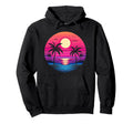 Synthwave Vaporwave Tropical Palm Trees Hoodie - Trendy Graphic Men Women - T-Shirt, Sweatshirt, Hoodie