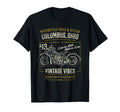 Columbus Oh Usa Distressed Motorcycle T-Shirt - Minimalist Print Unisex - T-Shirt, Sweatshirt, Hoodie