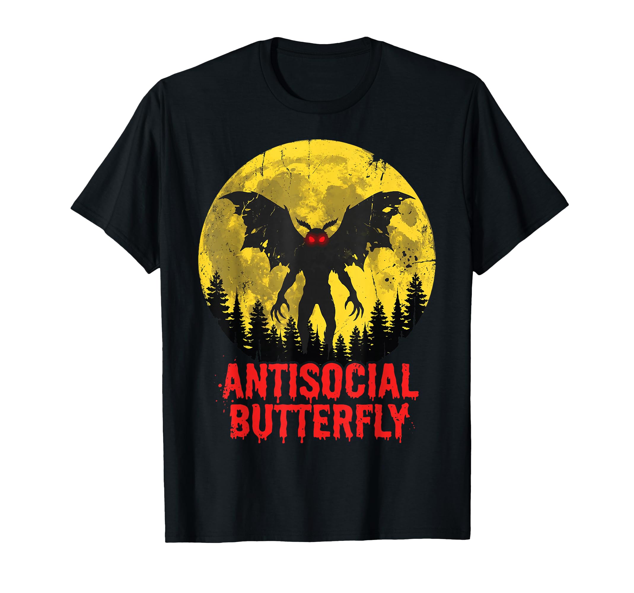 Cryptid Cryptozoology Mothman Introvert Hoodie - Trendy Graphic for Adults - T-Shirt, Sweatshirt, Hoodie