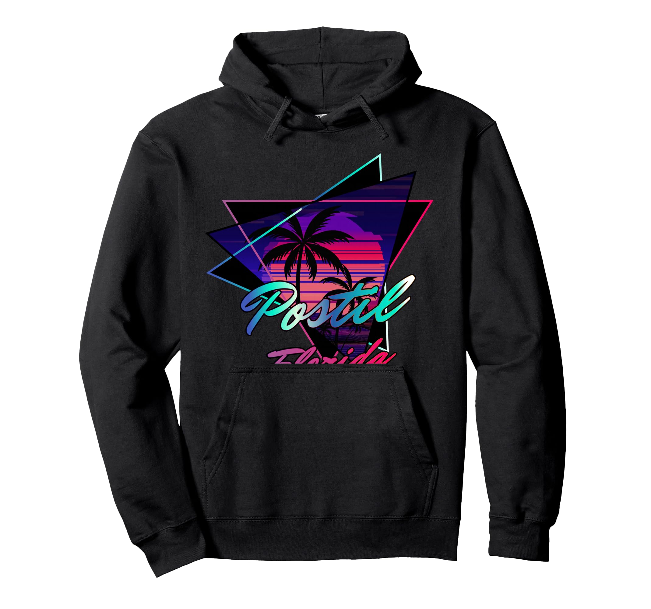 Postil Florida Sunset Synthwave Vibes Hoodie - Minimalist Print Unisex - T-Shirt, Sweatshirt, Hoodie
