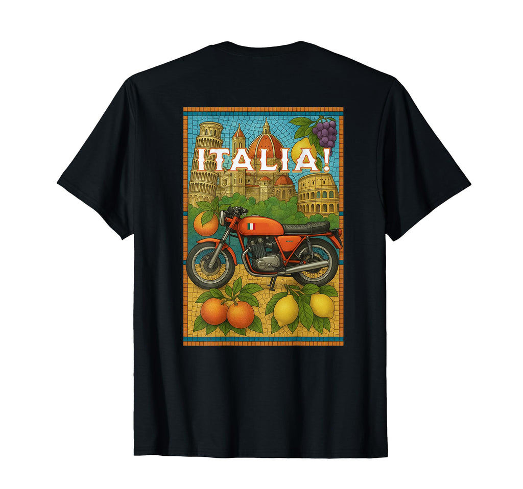 Italia Motorcycle Lemons And Oranges T-Shirt - Custom Art Print Unisex - T-Shirt, Sweatshirt, Hoodie