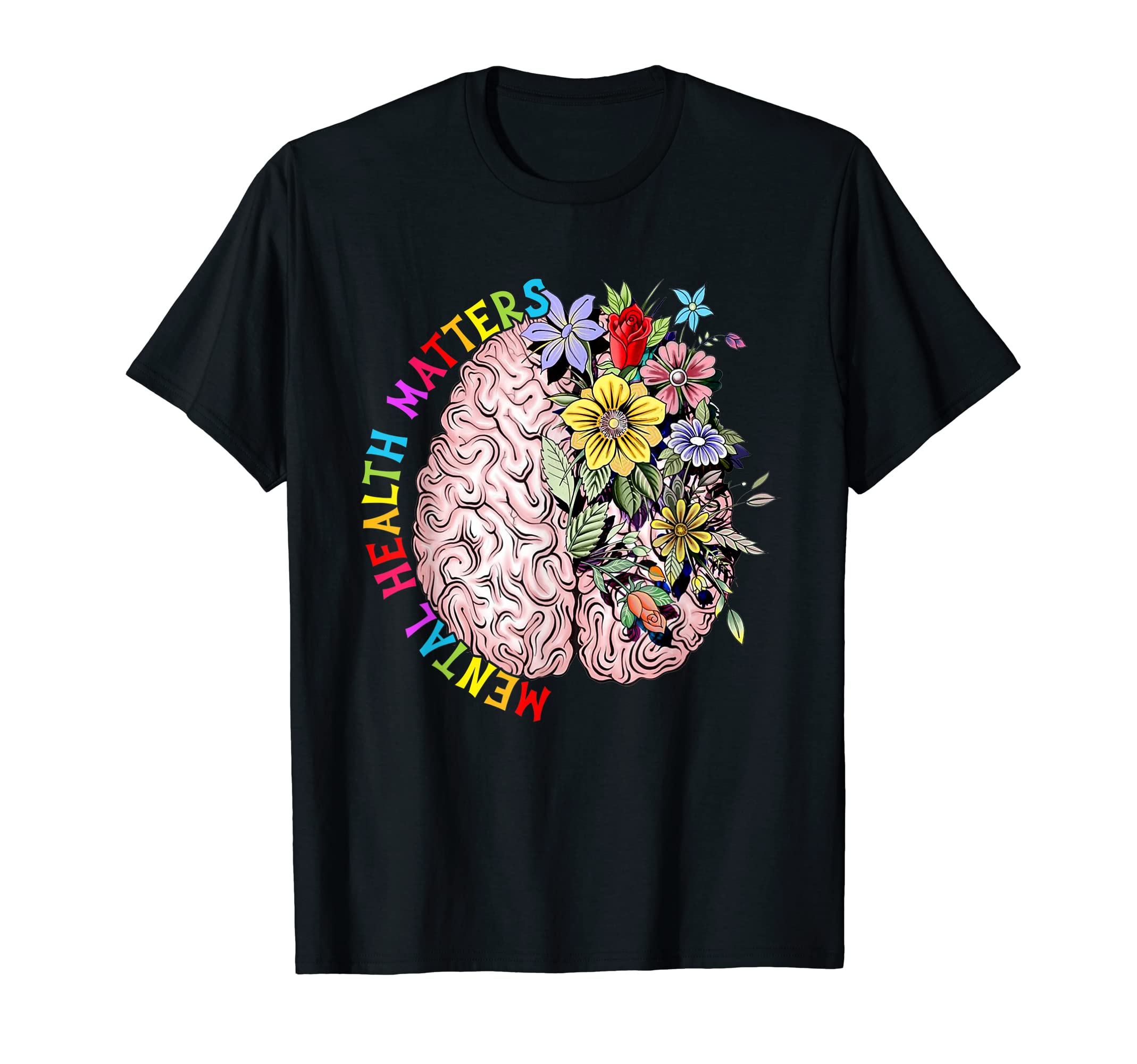 Mental Awareness Flower Green Ribbon T-Shirt - Trendy Graphic Unisex - T-Shirt, Sweatshirt, Hoodie