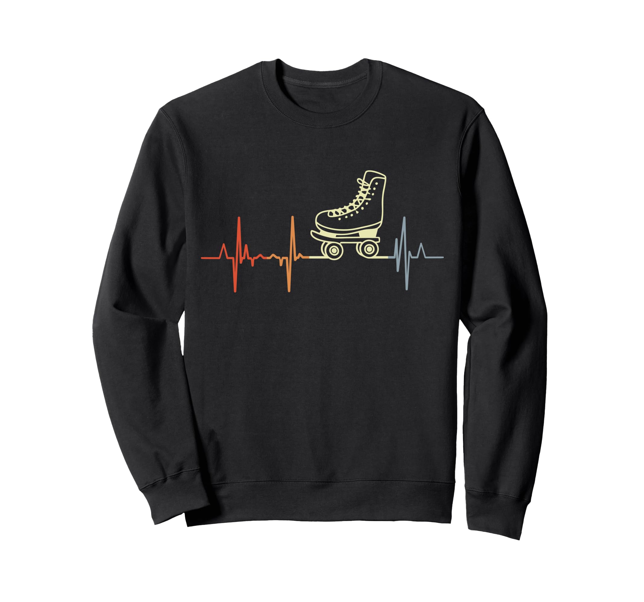 Roller Skating Heartbeat Sweatshirt - Fun Novelty Design for Adults - T-Shirt, Sweatshirt, Hoodie