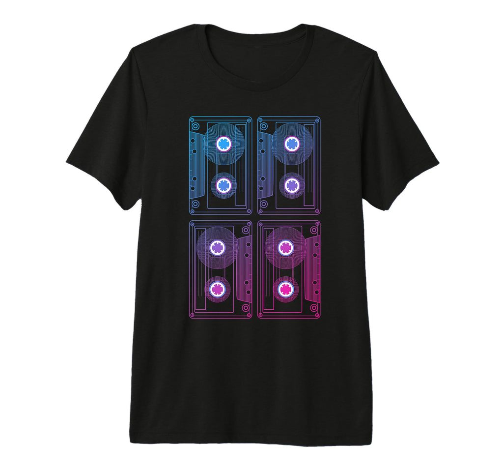 80S Vaporwave Cassette Tape Eighties T-Shirt - Graphic Print Unisex - T-Shirt, Sweatshirt, Hoodie