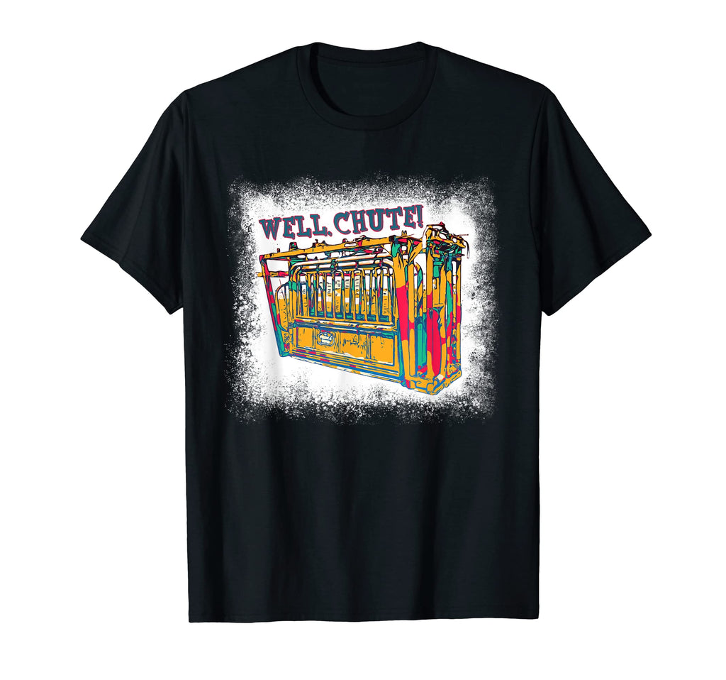 Well Chute Bleached Western Cowboy T-Shirt - Graphic Print Men Women - T-Shirt, Sweatshirt, Hoodie