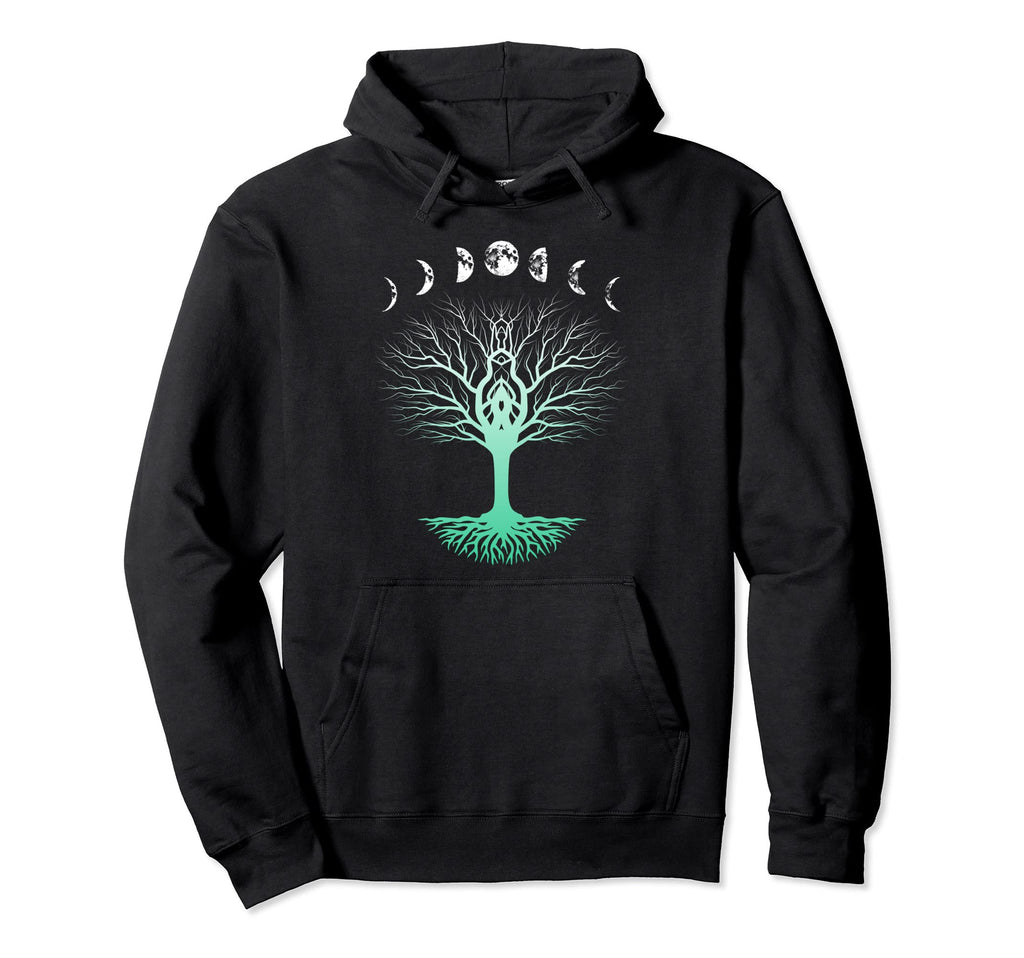 Tree Planets Yoga Meditation Spiritual Hoodie - Novelty Apparel Men Women - T-Shirt, Sweatshirt, Hoodie