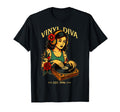 Vinyl Diva Dj Funny Record Player T-Shirt - Fun Novelty Design for Adults - T-Shirt, Sweatshirt, Hoodie