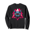 Cat Vaporwave Retrowave Aesthetic Sweatshirt - Trendy Graphic Unisex - T-Shirt, Sweatshirt, Hoodie