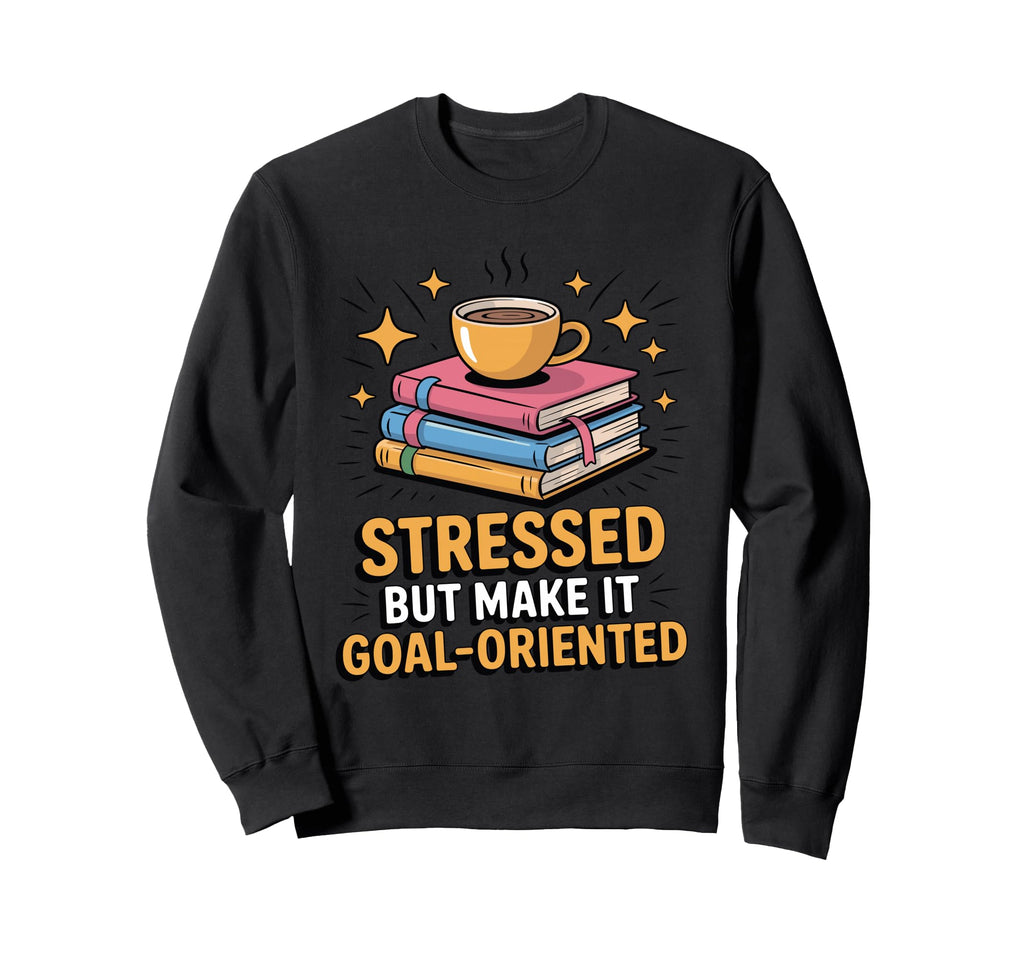 Stressed But Make It Goal Oriented Sweatshirt - Novelty Apparel for Adults - T-Shirt, Sweatshirt, Hoodie