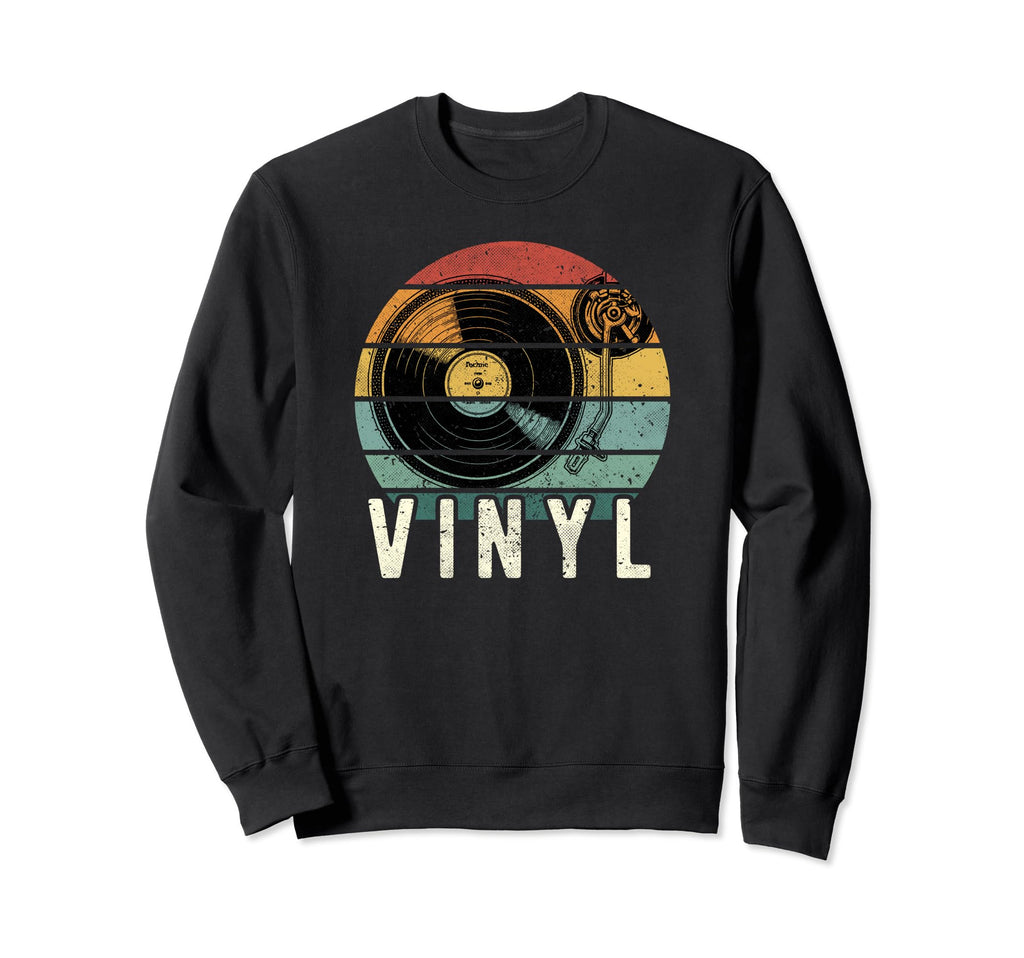 Vinyl Turntable Records Music Lp Sweatshirt - Novelty Apparel for Adults - T-Shirt, Sweatshirt, Hoodie