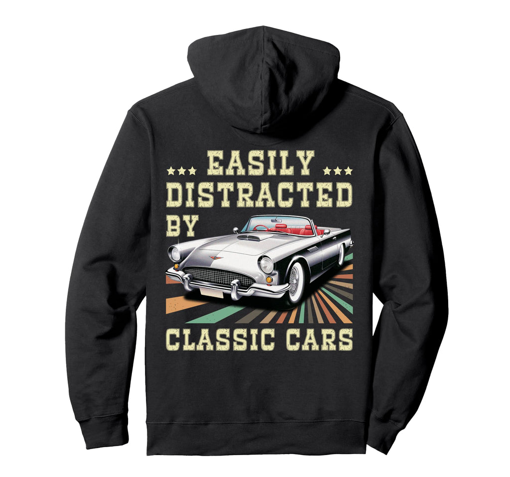 Easily Distracted Cars Hoodie - Minimalist Print for Adults - T-Shirt, Sweatshirt, Hoodie