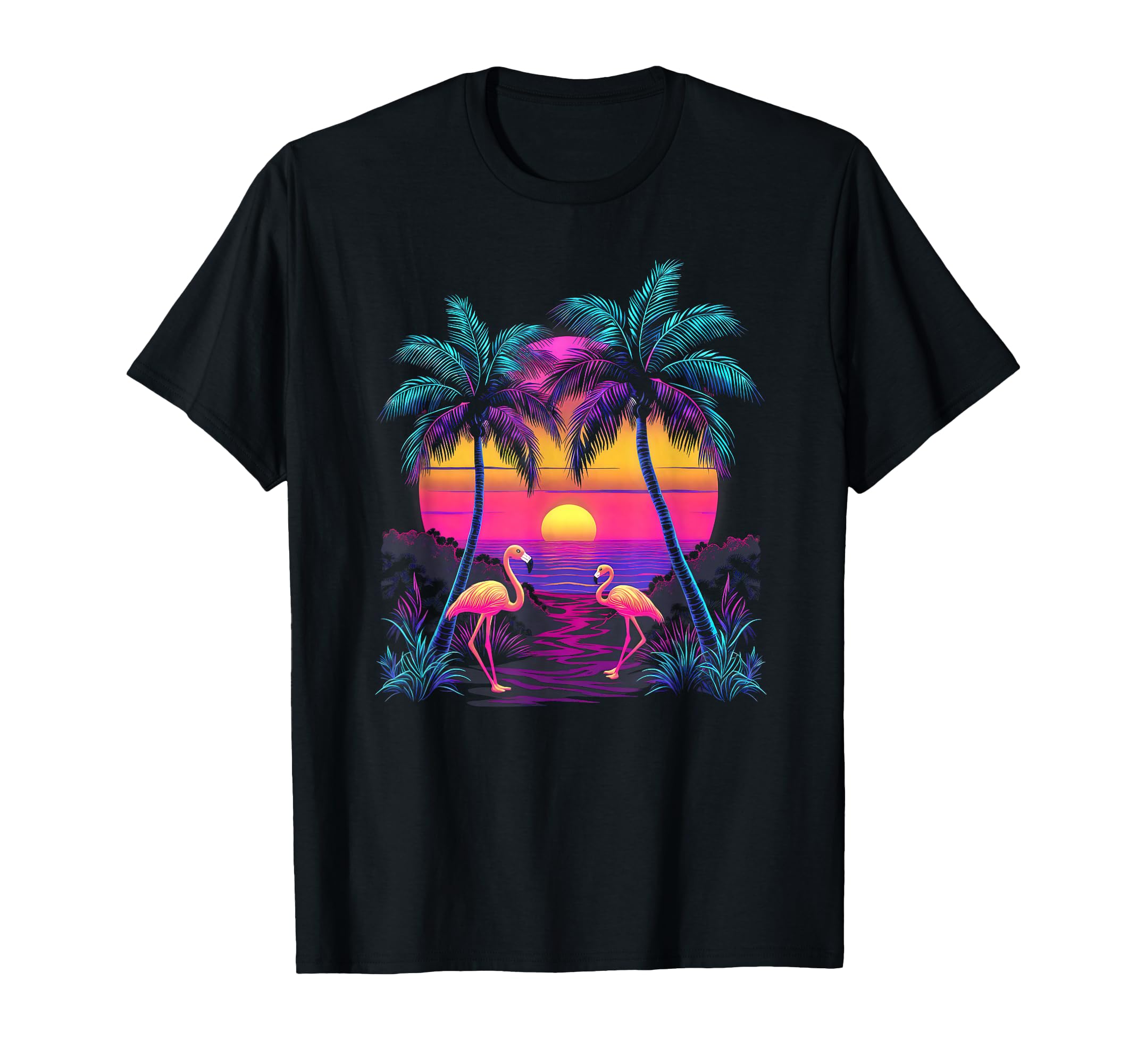 90S Vaporwave Aesthetic Palm Trees T-Shirt - Aesthetic Graphic for Adults - T-Shirt, Sweatshirt, Hoodie