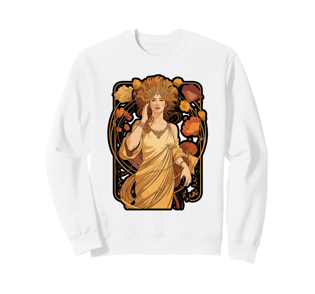 Art Nouveau Zodiac Muse Sweatshirt - Graphic Print for Adults - T-Shirt, Sweatshirt, Hoodie