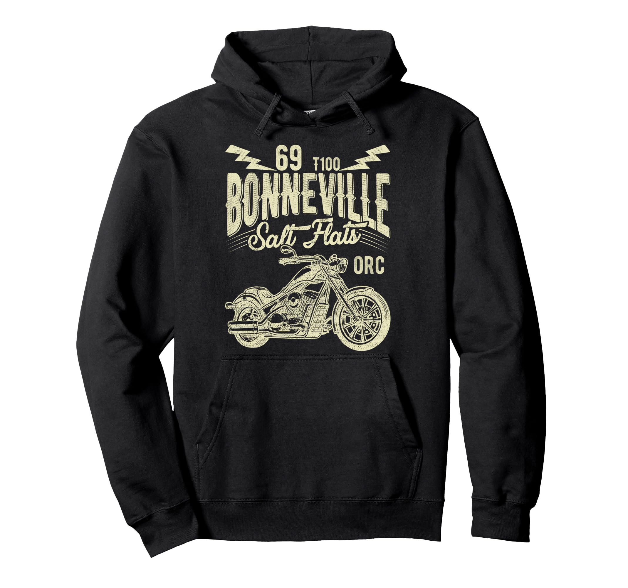 Motorcycle Rider Funny Bonneville Salt Hoodie - Trendy Graphic Men Women - T-Shirt, Sweatshirt, Hoodie