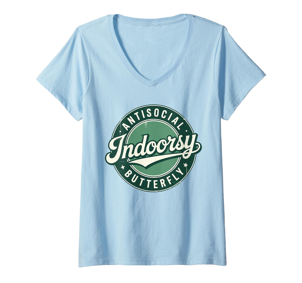 Womens Indoorsy Antisocial Butterfly T-Shirt - Unique Graphic for Adults - T-Shirt, Sweatshirt, Hoodie