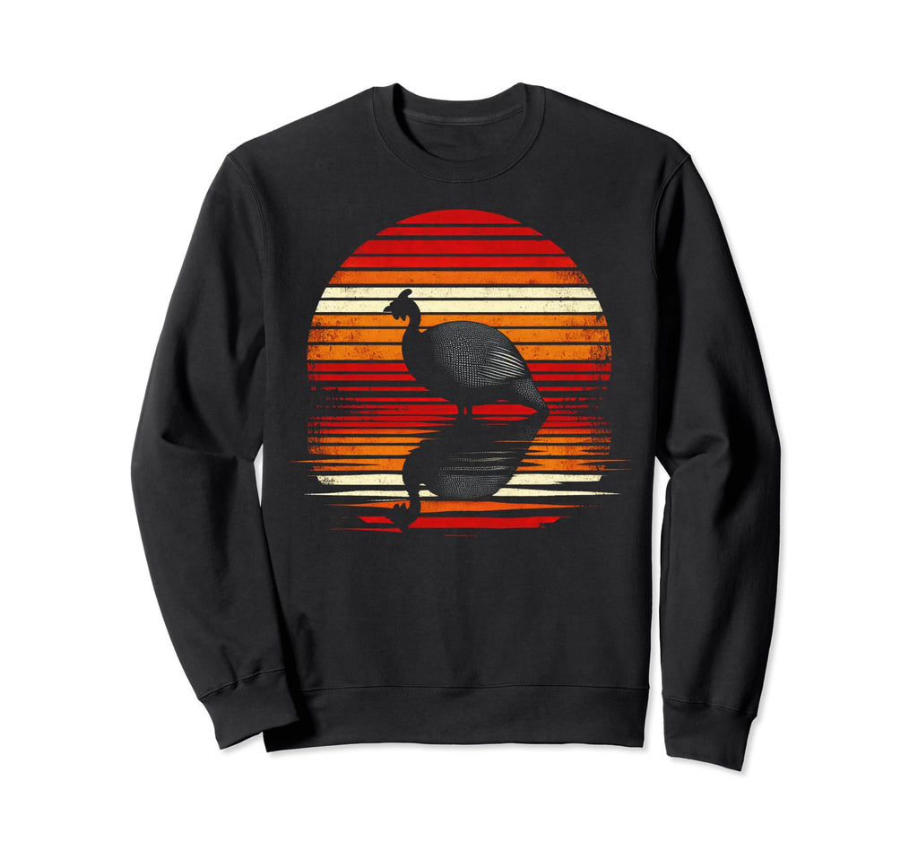 Guineafowl Bird Sunset Safari 70S Sweatshirt - Custom Art Print for Adults - T-Shirt, Sweatshirt, Hoodie