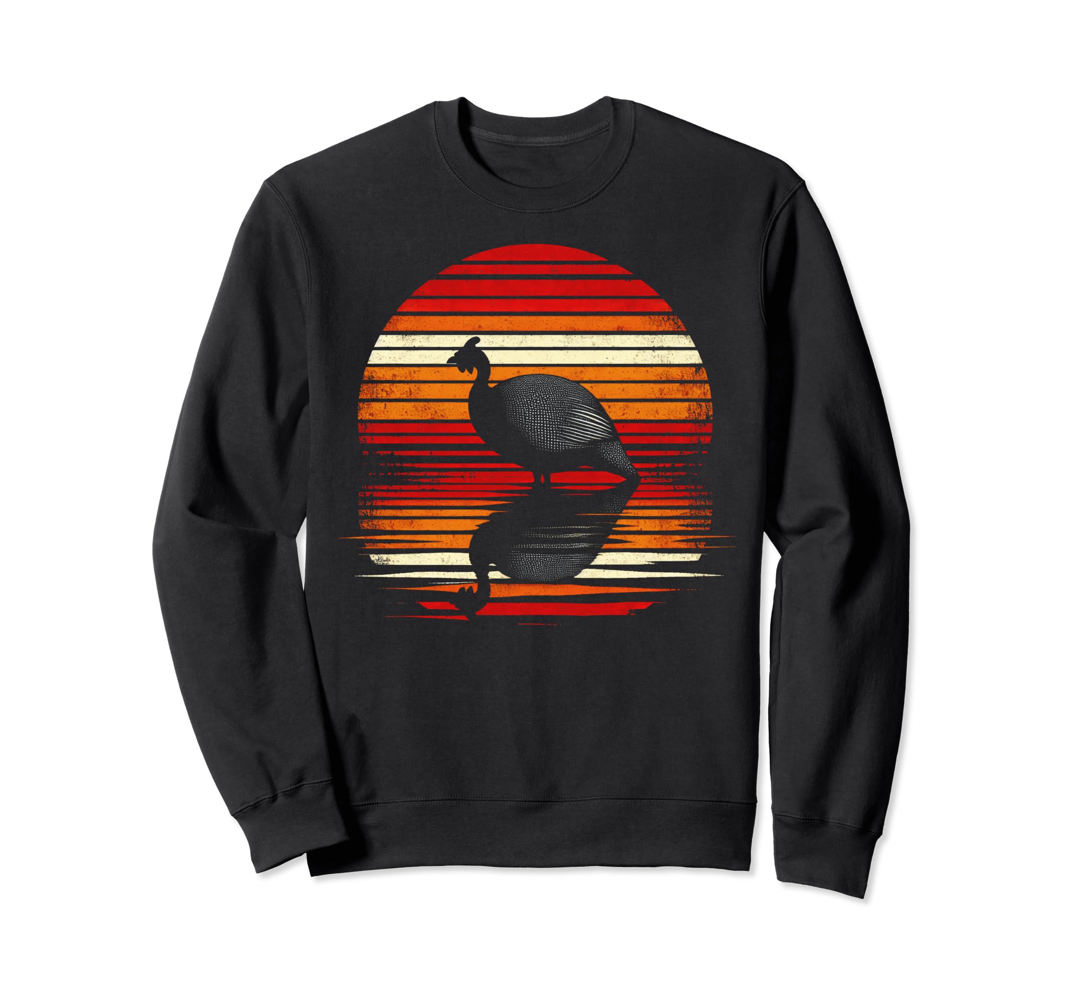Guineafowl Bird Sunset Safari 70S Sweatshirt - Custom Art Print for Adults - T-Shirt, Sweatshirt, Hoodie