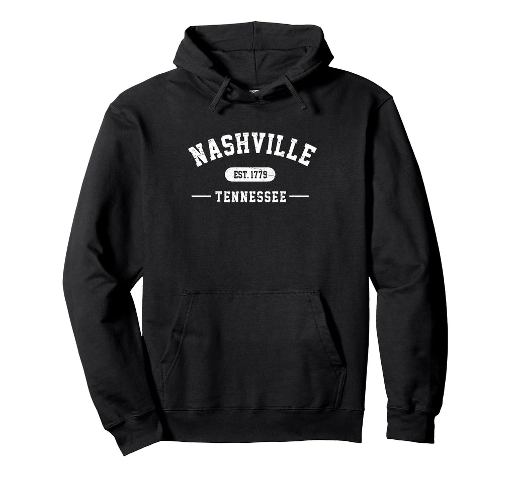 Nashville Tennessee Est 1779 Athletic Hoodie - Minimalist Print Men Women - T-Shirt, Sweatshirt, Hoodie