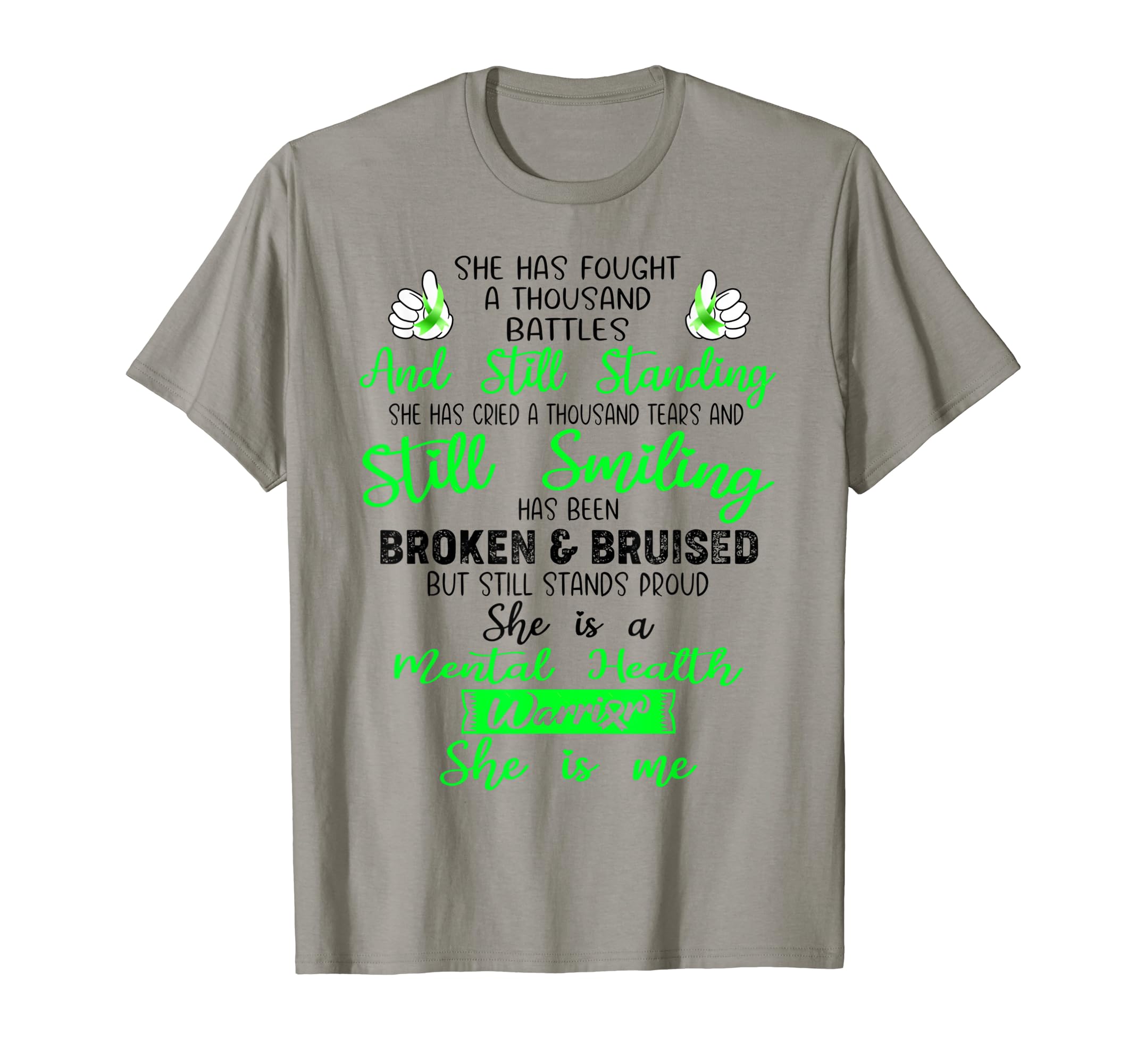 Mental Health Warrior She Is Me T-Shirt - Custom Art Print Men Women - T-Shirt, Sweatshirt, Hoodie