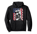 Motorcycle American Flag Helmet Biker Hoodie - Graphic Print Unisex - T-Shirt, Sweatshirt, Hoodie