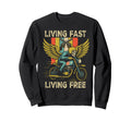Motorcycle Living Fast Free Biker Sweatshirt - Streetwear Style Unisex - T-Shirt, Sweatshirt, Hoodie