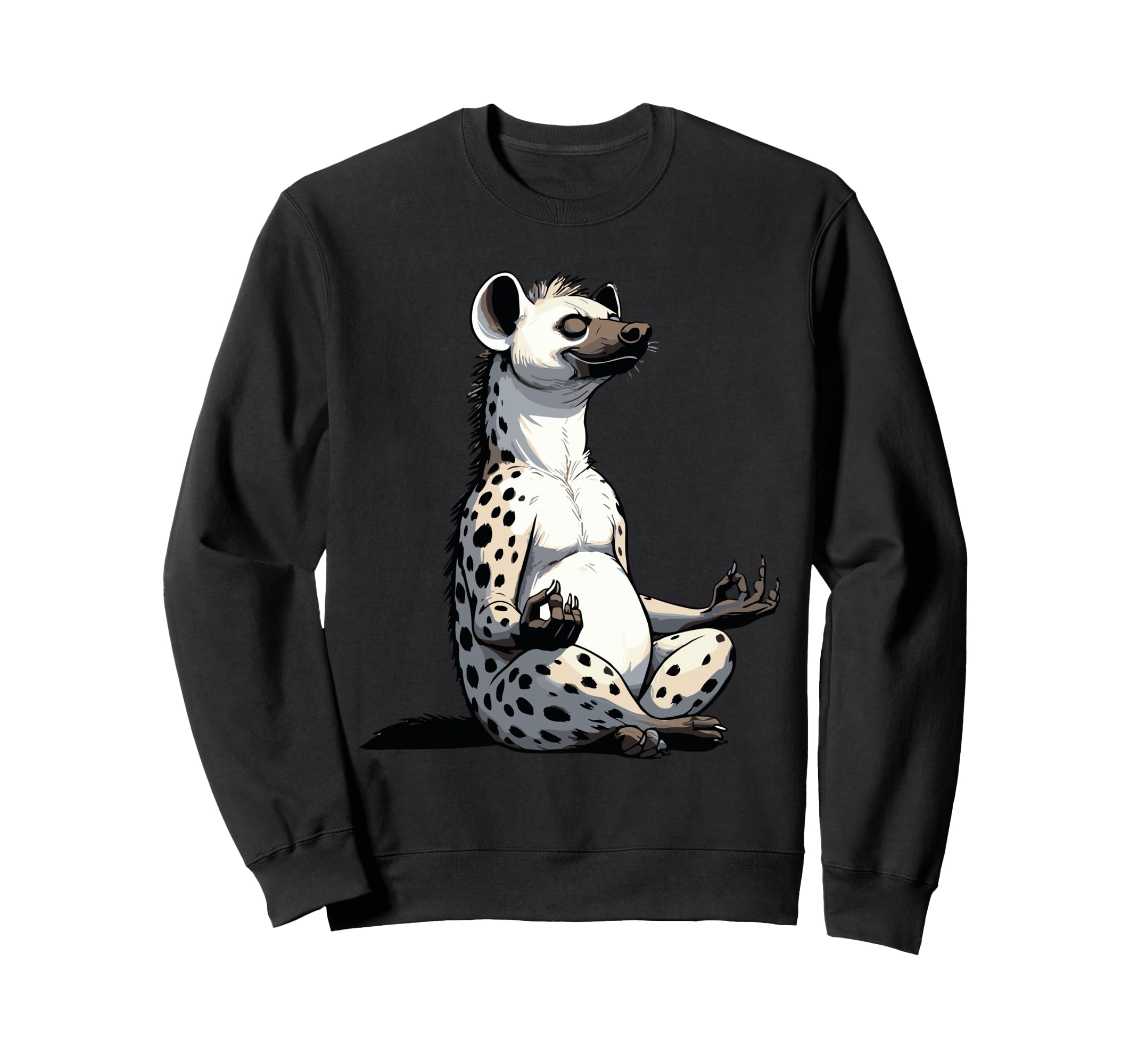 Meditation Hyena Yoga Pose Sweatshirt - Custom Art Print Men Women - T-Shirt, Sweatshirt, Hoodie