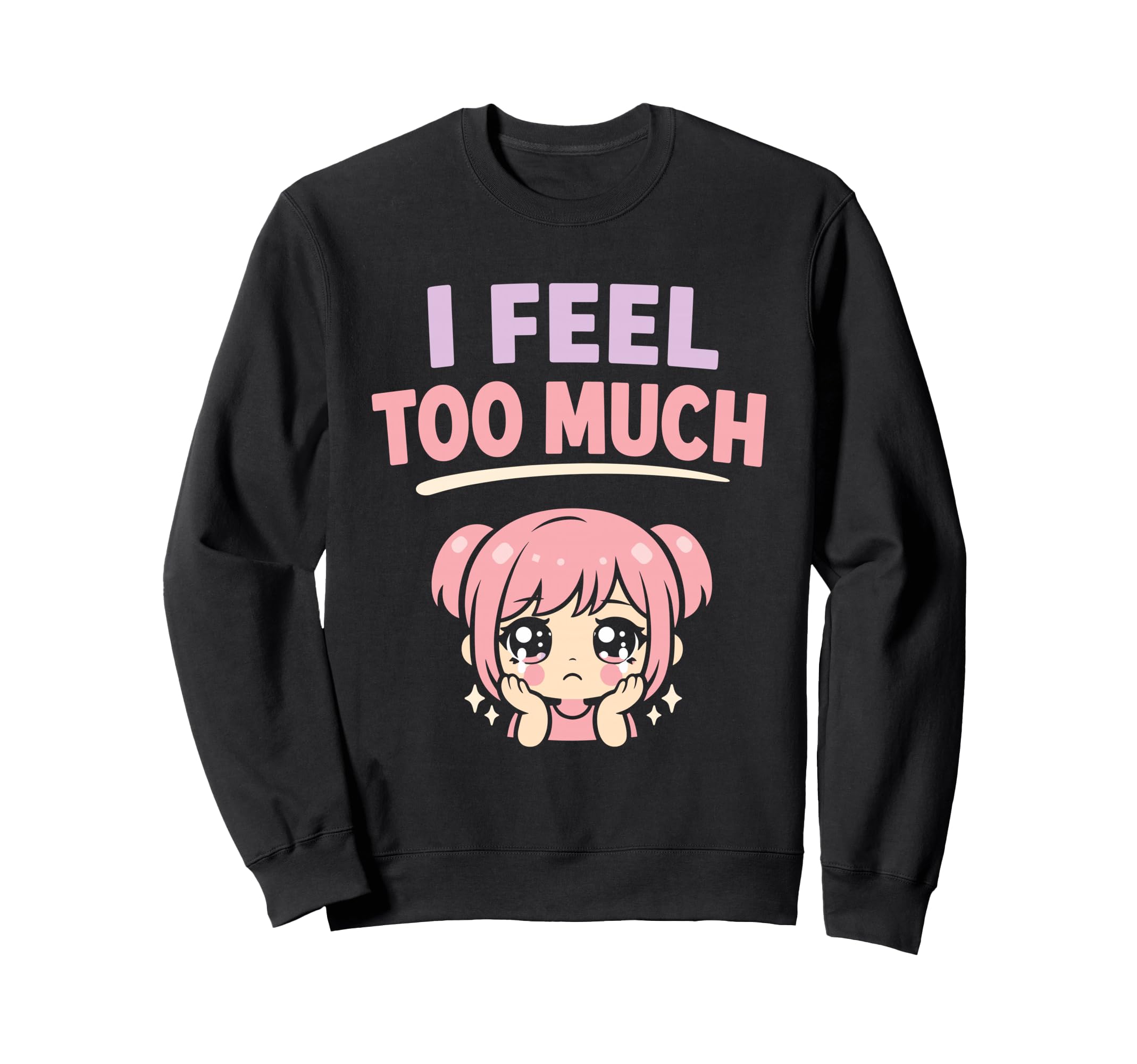 Anime Anxiety Overthinking Weeb Sweatshirt - Trendy Graphic Men Women - T-Shirt, Sweatshirt, Hoodie