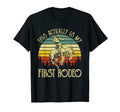 This Actually Is My First Rodeo Cowboy T-Shirt - Trendy Graphic Unisex - T-Shirt, Sweatshirt, Hoodie