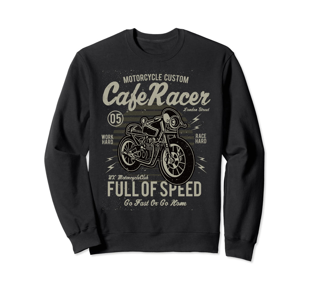 Motorcycle Cycle Cafe Racing Runner Sweatshirt - Novelty Apparel Unisex - T-Shirt, Sweatshirt, Hoodie