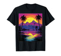 Vaporwave Aesthetic Sunset Mountains T-Shirt - Minimalist Print for Adults - T-Shirt, Sweatshirt, Hoodie