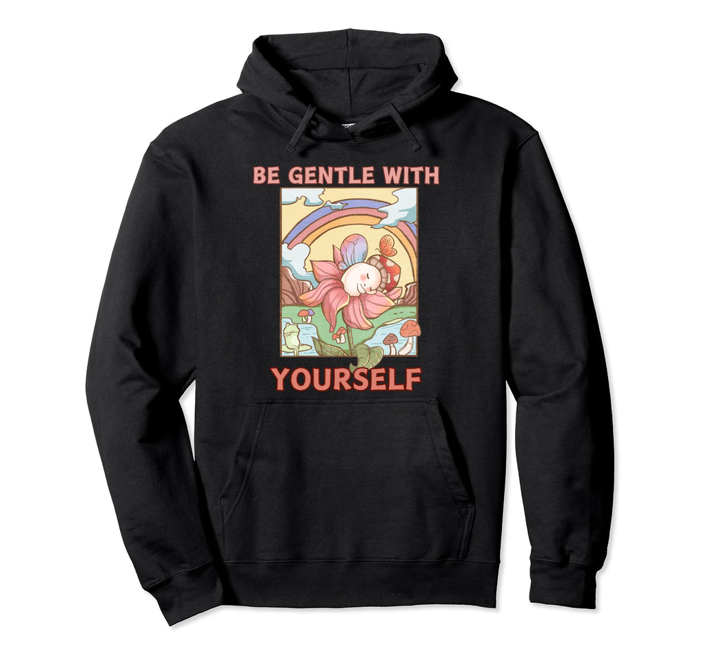 Rainbow Mushroom And Frog Be Hoodie - Casual Everyday Wear Men Women - T-Shirt, Sweatshirt, Hoodie