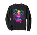 90S Vaporwave Aesthetic Palm Trees Sweatshirt - Graphic Print for Adults - T-Shirt, Sweatshirt, Hoodie