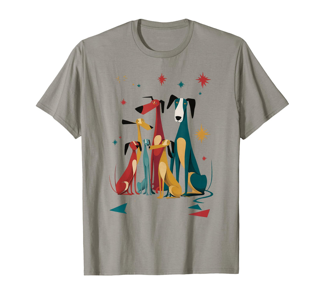 Mid Century Long Neck Dogs 50S 60S T-Shirt - Streetwear Style Unisex - T-Shirt, Sweatshirt, Hoodie