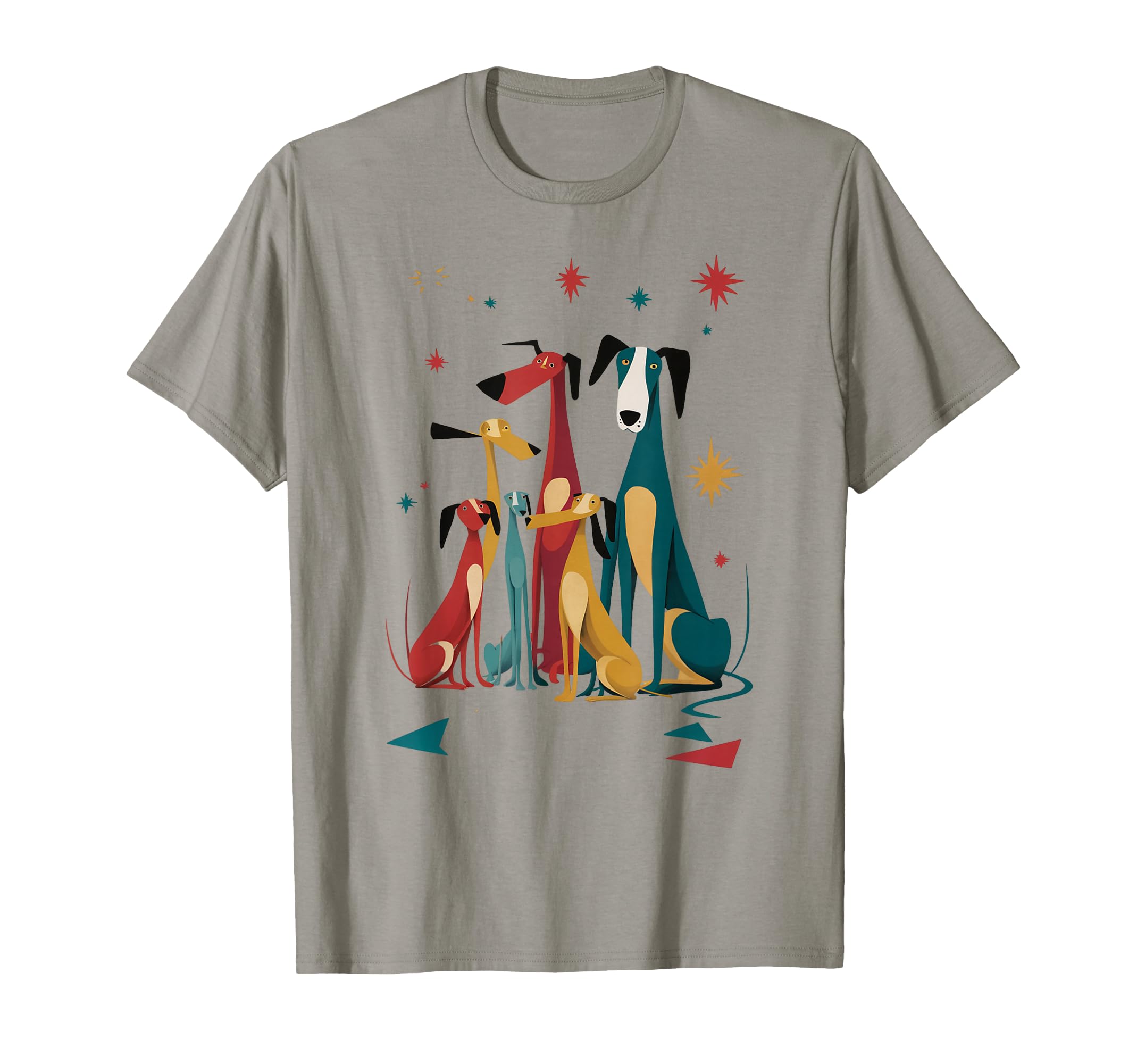 Mid Century Long Neck Dogs 50S 60S T-Shirt - Streetwear Style Unisex - T-Shirt, Sweatshirt, Hoodie