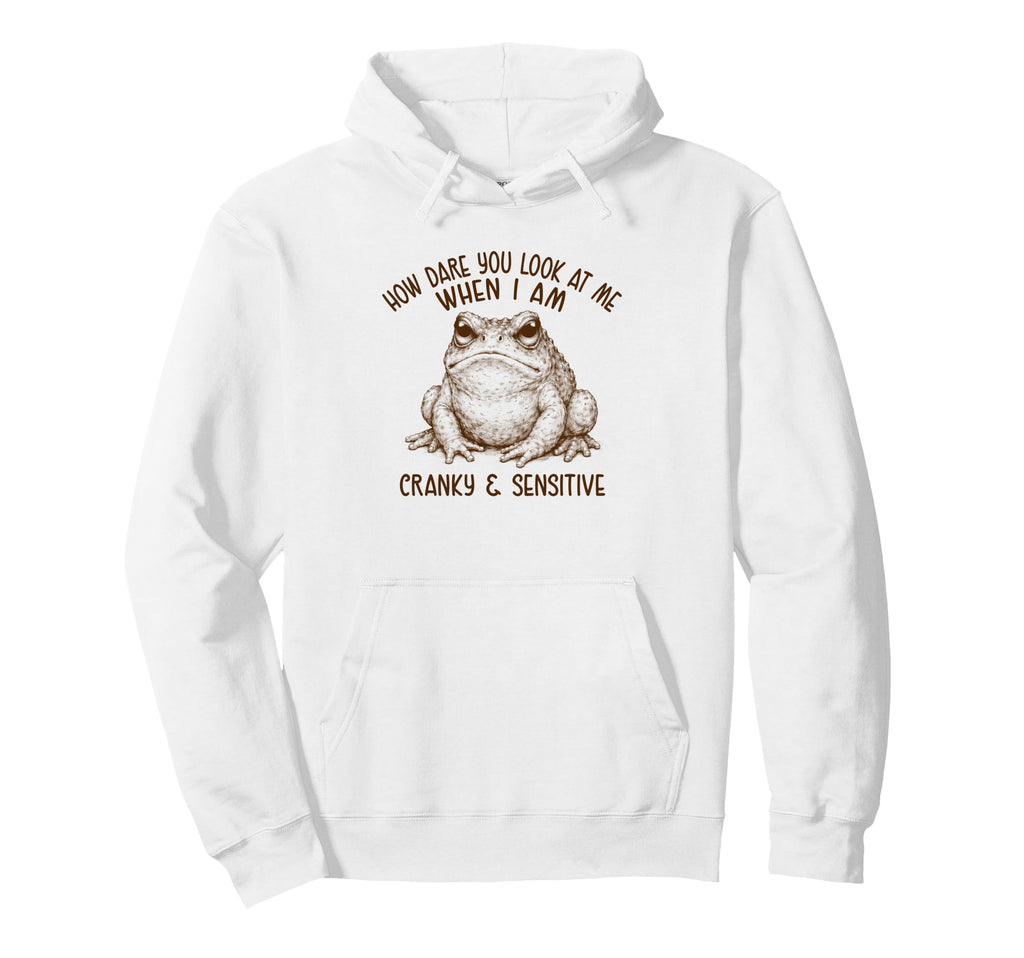 Social Anxiety Introvert Grumpy Frog Hoodie - Fun Novelty Design Unisex - T-Shirt, Sweatshirt, Hoodie
