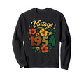 1954 Floral Pattern Hibiscus Art Sweatshirt - Novelty Apparel Men Women - T-Shirt, Sweatshirt, Hoodie