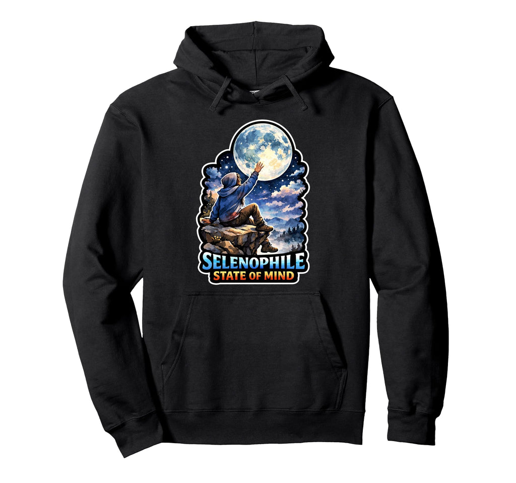 Moon Meditation Lunar Mindfulness Hoodie - Casual Everyday Wear Unisex - T-Shirt, Sweatshirt, Hoodie