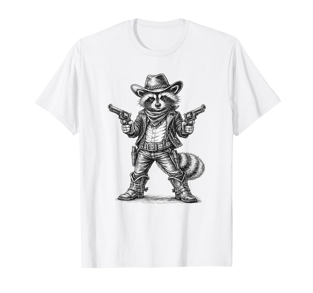 Raccoon Cowboy Trash Panda T-Shirt - Trendy Graphic for Adults - T-Shirt, Sweatshirt, Hoodie