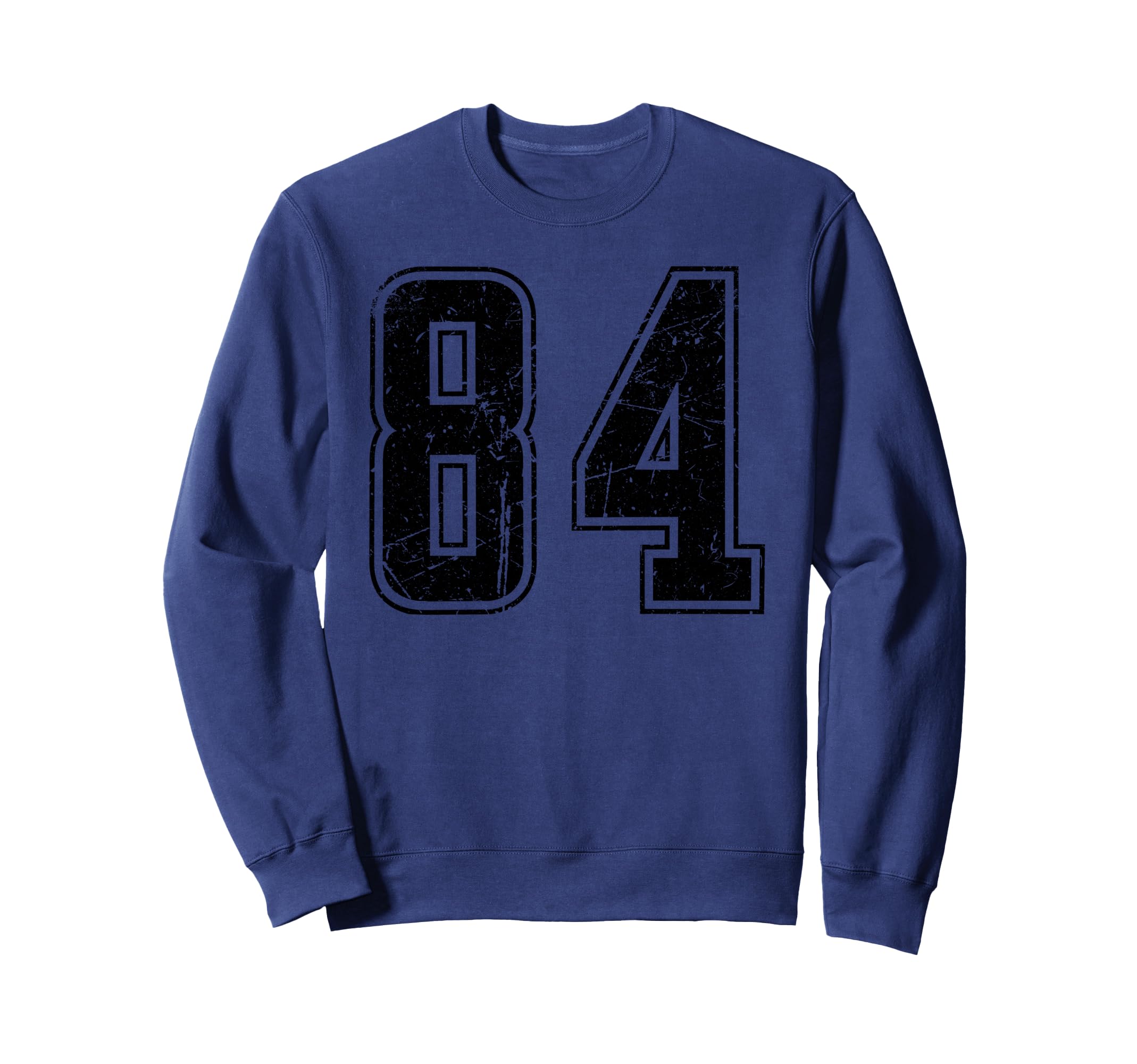Number 84 Distressed Grunge Jersey Team Sweatshirt - Graphic Print Unisex - T-Shirt, Sweatshirt, Hoodie