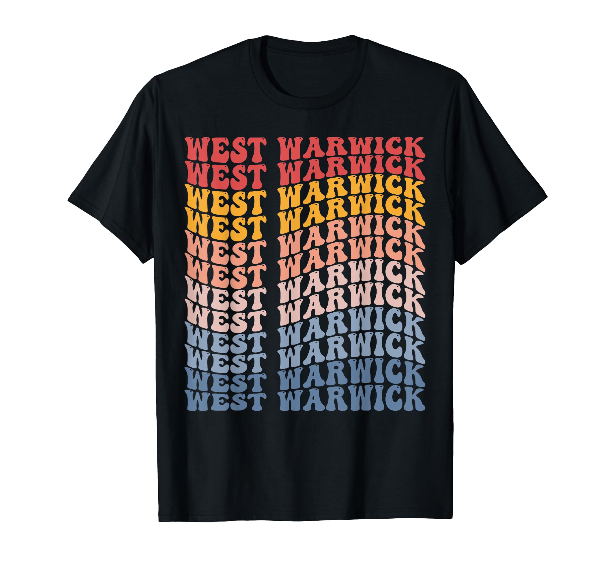 West Warwick City Groovy T-Shirt - Aesthetic Graphic Unisex - T-Shirt, Sweatshirt, Hoodie