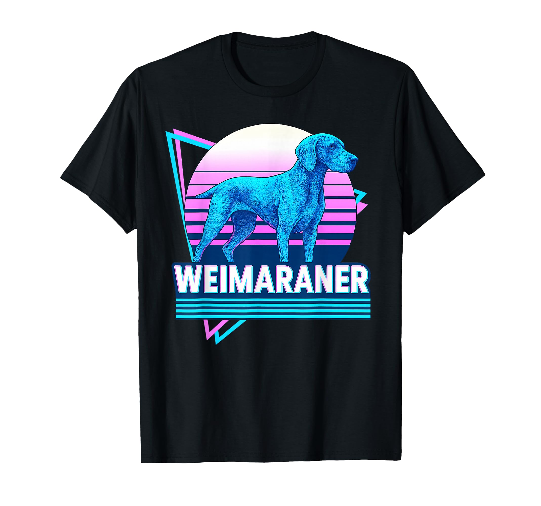 Weimaraner Synthwave Aesthetic Dog T-Shirt - Trendy Graphic for Adults - T-Shirt, Sweatshirt, Hoodie