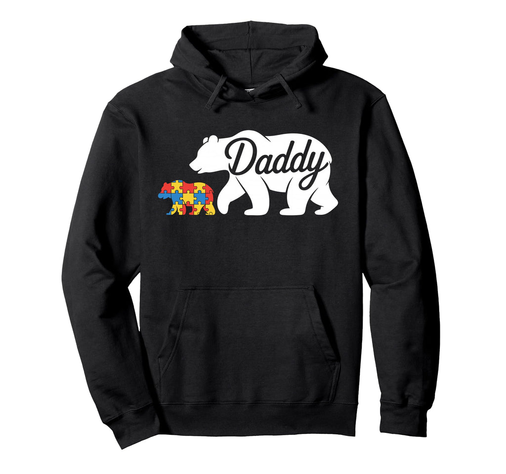 Father Autism Dad Autistic Child Daddy Hoodie - Minimalist Print for Adults - T-Shirt, Sweatshirt, Hoodie
