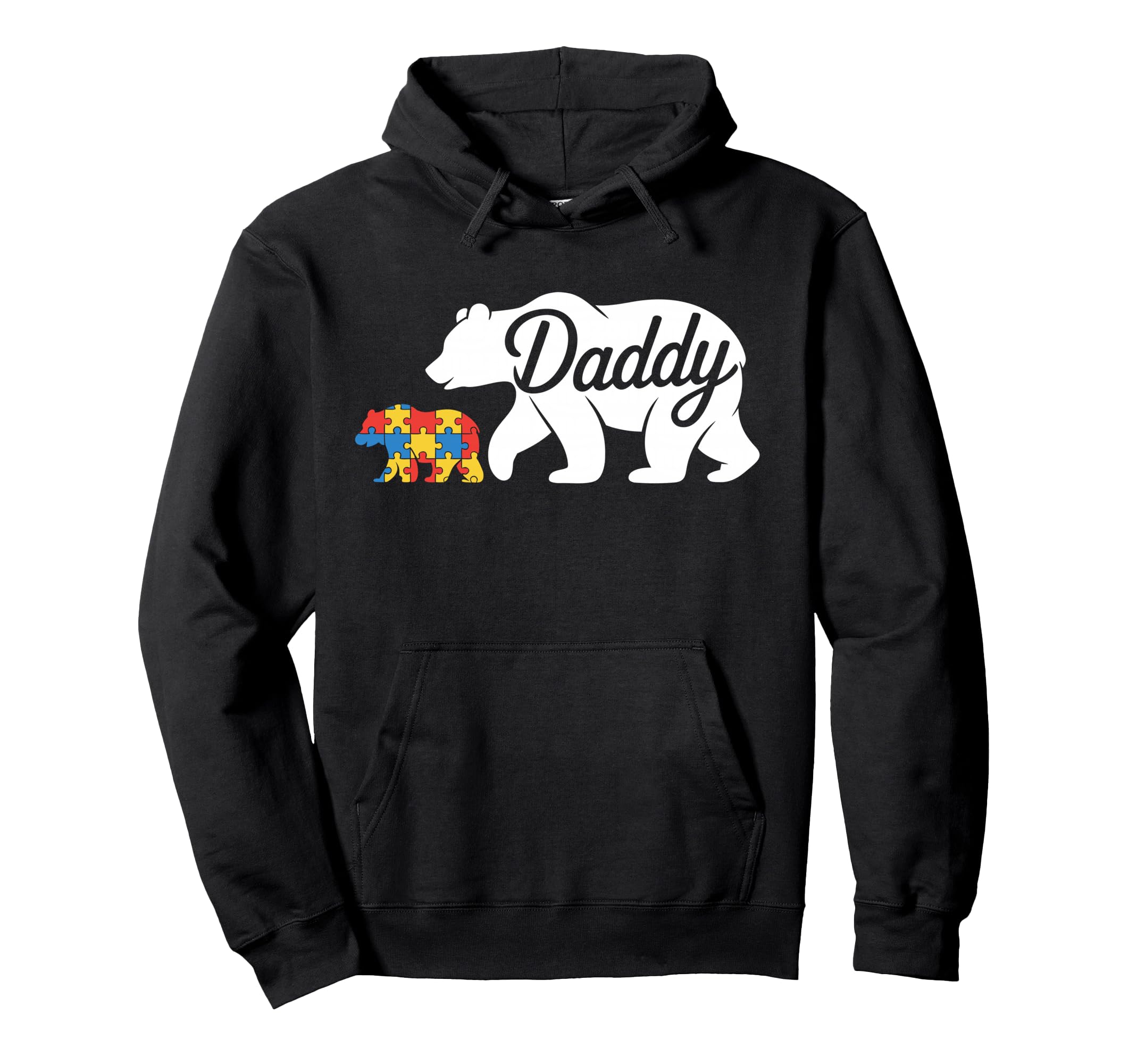 Father Autism Dad Autistic Child Daddy Hoodie - Minimalist Print for Adults - T-Shirt, Sweatshirt, Hoodie