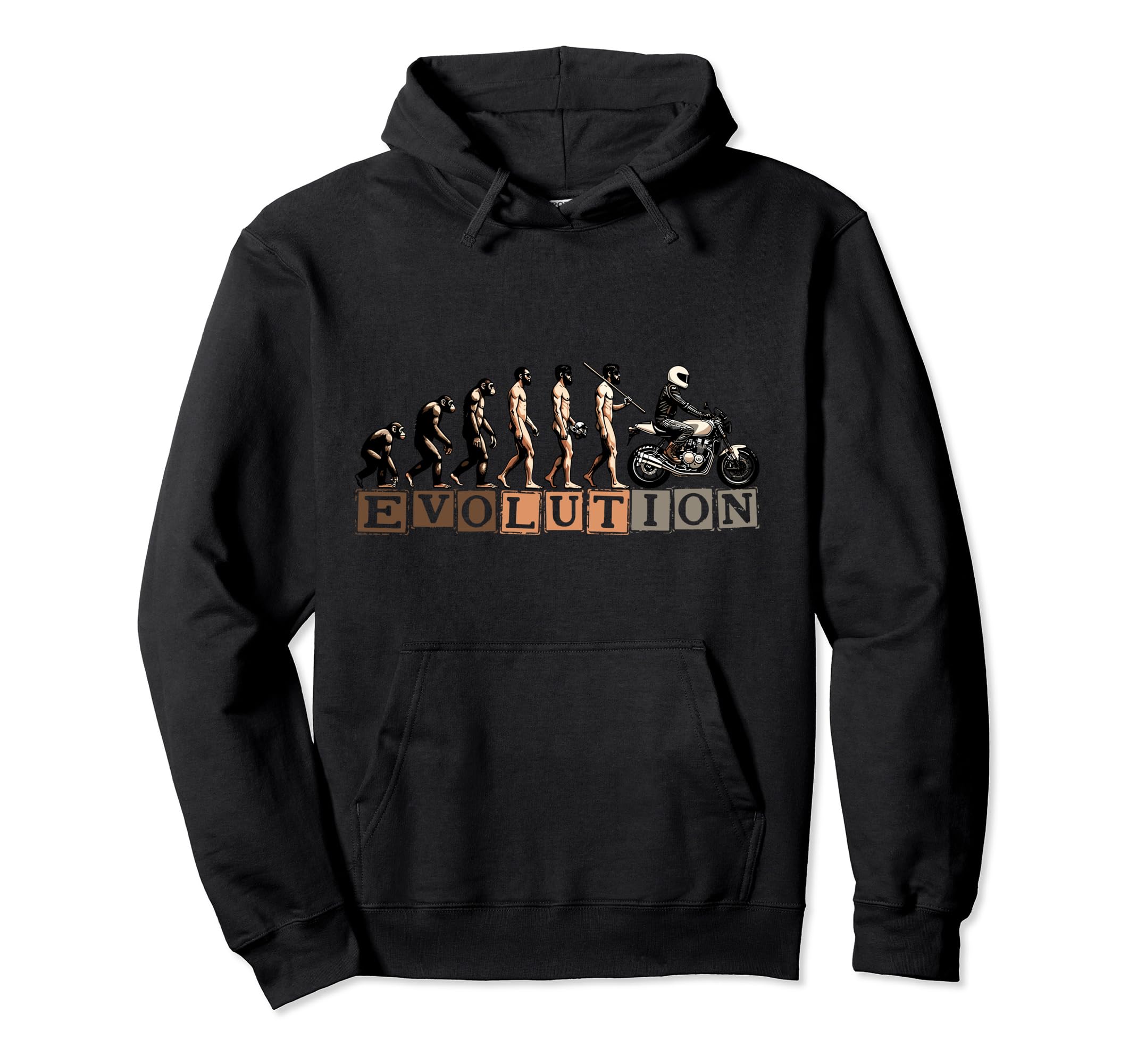 Motorcycle Evolution Sunset Biker Hoodie - Custom Art Print for Adults - T-Shirt, Sweatshirt, Hoodie