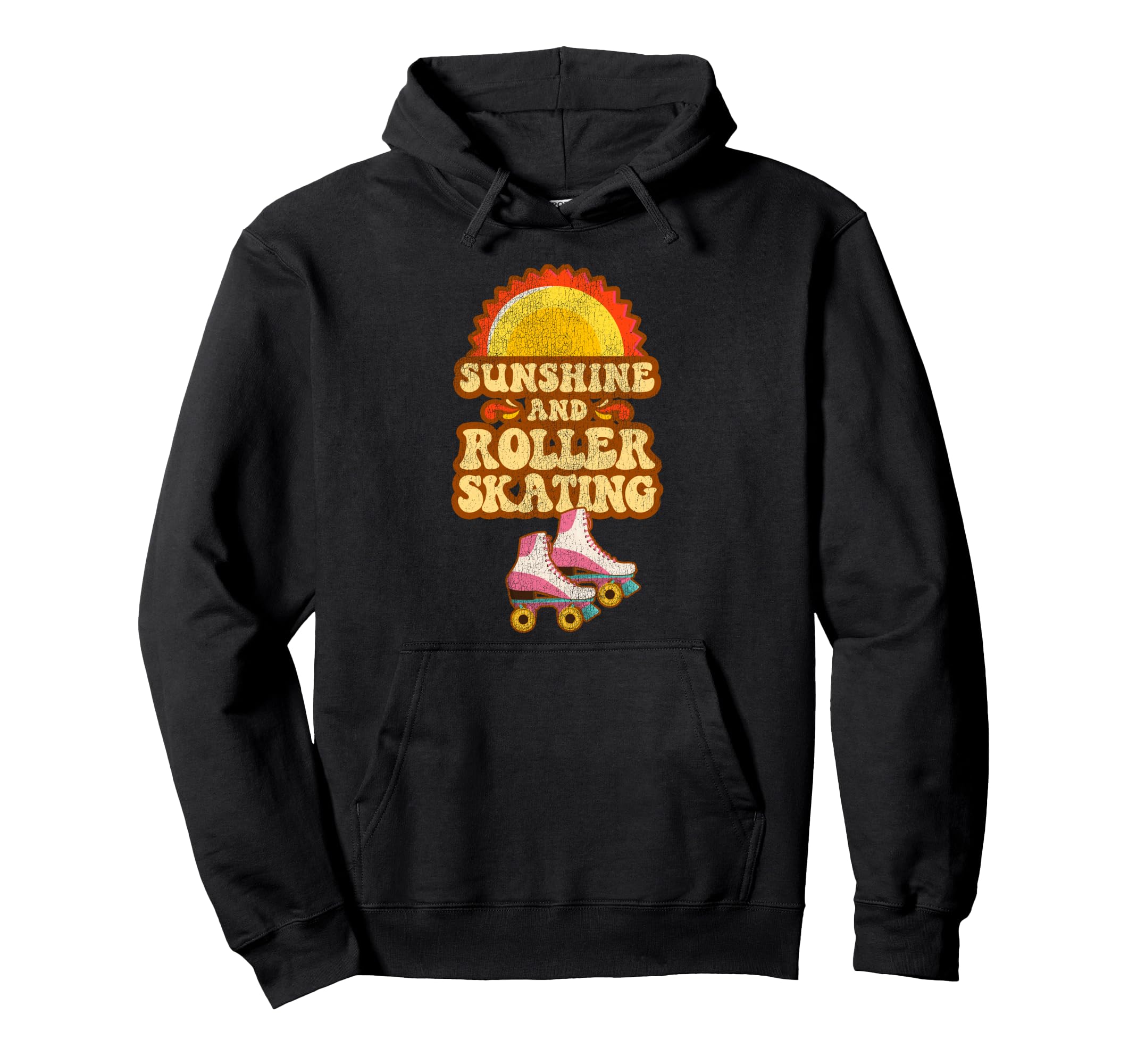 Roller Skating Skate 1970S Hoodie - Unique Graphic Unisex - T-Shirt, Sweatshirt, Hoodie